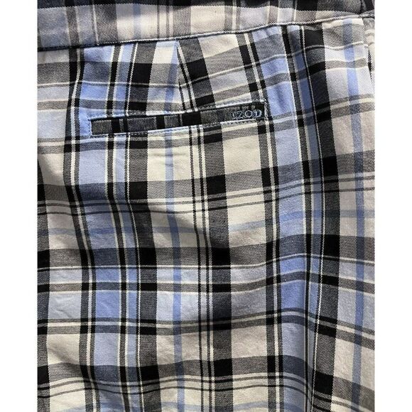 Izod Golf Classix Skirt Swingflex Womens Size 12 Blue White Black Plaid Stretch - Picture 4 of 8